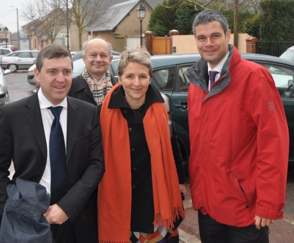 Laurent Wauquiez en visite à Saint-Georges-sur-Eure le 22 janvier 2009