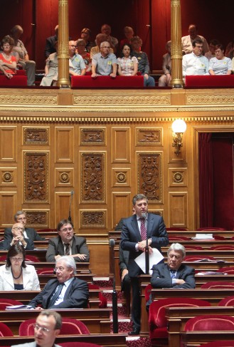 Lors de la discussion au Sénat du projet de loi relatif à la réforme du mode d'élection des sénateurs