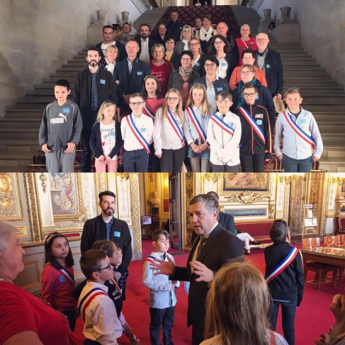 Visite au Sénat des élus du Conseil municipal des jeunes de Thiron-Gardais