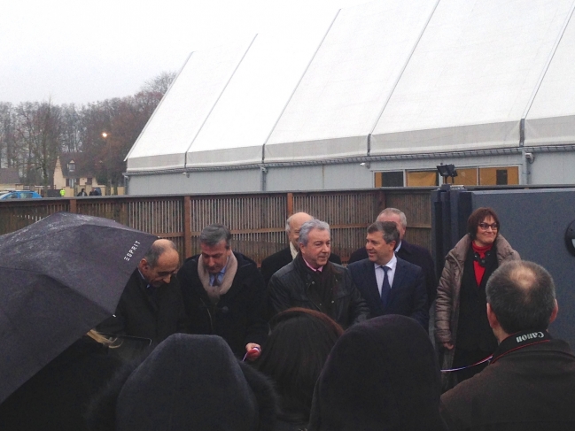 Trois inaugurations en une le 22 janvier 2016 à Voves : le groupe scolaire, la piscine et la biomasse